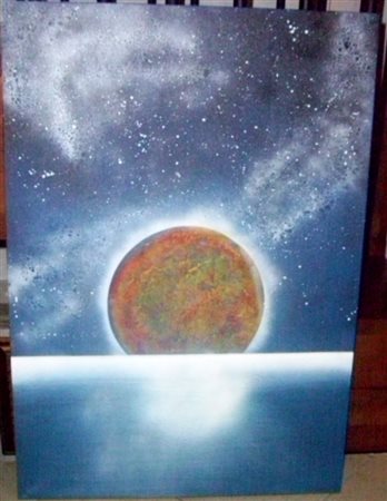 Raffaele Bassano senza titolo acrilici su tela cm 70x100 Prov. Galleria...