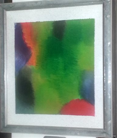 Sergio Piccoli "Composizione" olio su tela cm 38x43 Prov. Galleria l'Alfiere...