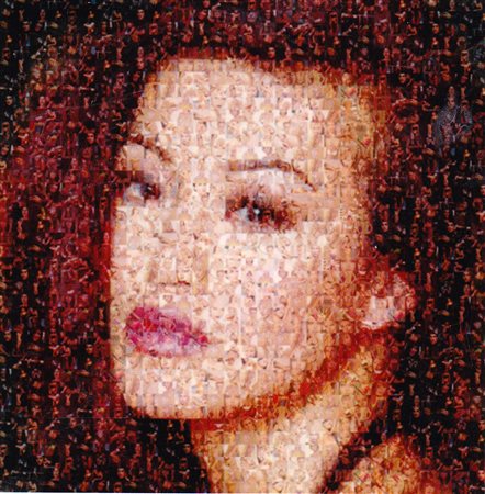 Maria Murgia "Omaggio a Sung Hi Lee" 2008 fotomosaico digitale cm 80x80...