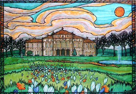 Sara Scalco "Tesoreria all'alba" 2008 China e pennarello su cartone telato cm...