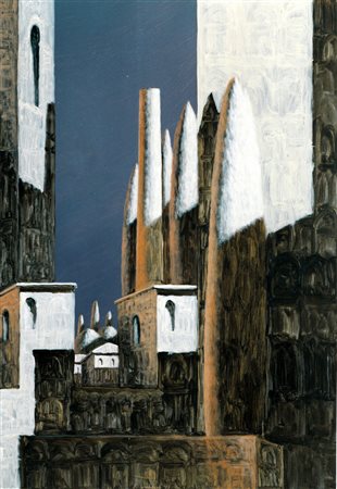 Enrico Lombardi senza titolo 2003 acrilico su cartoncino cm 42,5x37x5...