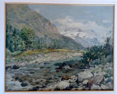 Ottorino Campagnari Gressoney" olio su tela cm 40x50 Provenienza Galleria...