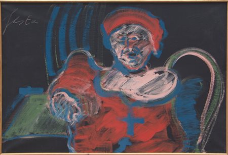 Tano Festa "Cardinale" Acrilici su tela cm 70x100. Autentica e archivio...