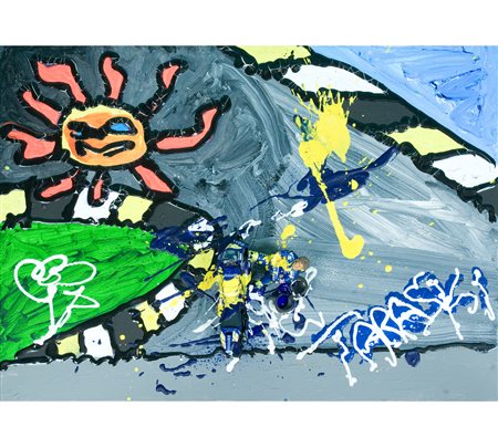 Giancarlo Taraski " Valentino Rossi! Acrilici , smalti e applicazioni su...