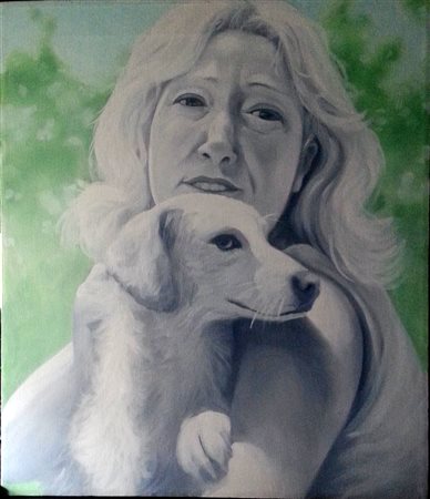 Marco montesano " Vita da cani" olio su tela cm 60x70.Autentica su foto...
