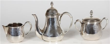 MANIFATTURA DEL XX SECOLO Servizio da te. Metallo argentato. . Teiera cm...