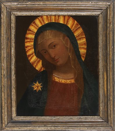 ARTISTA DEL XIX SECOLO Madonna. Olio su tela . Cm 43,00 x 53,00.