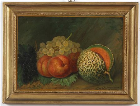 BORRI GIOVANNI MARIA (1802 - 1875) Coppia di nature morte. 1868. Olio su...