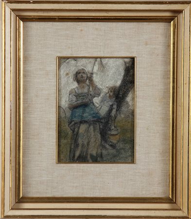 MICHETTI FRANCESCO PAOLO (1851 - 1929) Attribuito a. Madre e figlia nel...