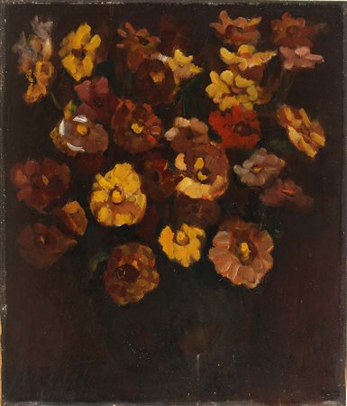 ALCIATI AMBROGIO ANTONIO (1878 - 1929) Natura morta di fiori. 1921. Olio su...