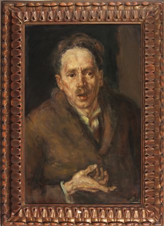 MORZENTI NATALE (1884 - 1947) Ritratto. Olio su tela . Cm 64,00 x 99,00....