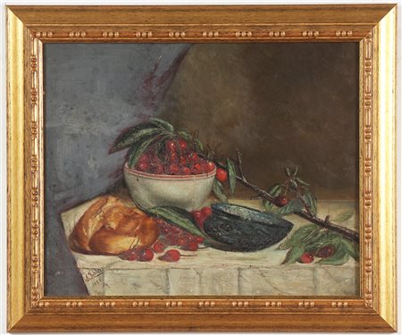 ANONIMO Lotto composto da n. 3 opere. . Olio. Cm 46,00 x 37,00. Natura morta...