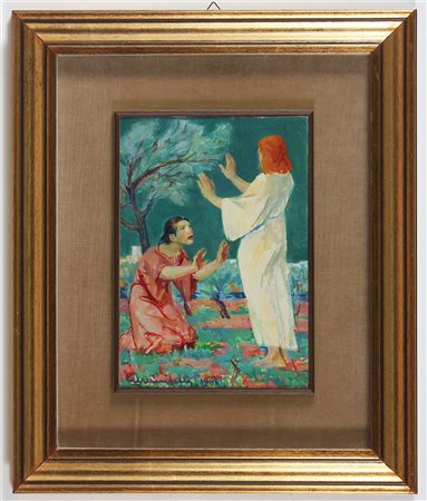 MUSITELLI GIULIO VITO (1901 - 1990) Senza titolo. 1986. Olio su tavola. Cm...