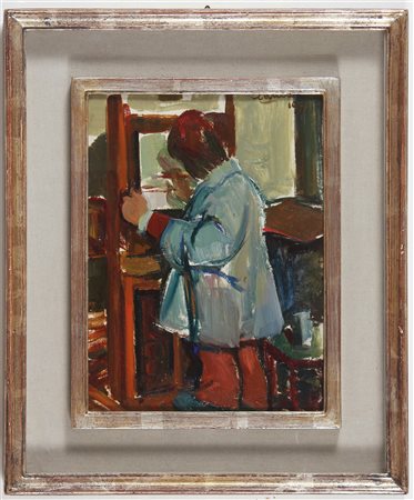 MUSITELLI GIULIO VITO (1901 - 1990) Senza titolo. 1971. Olio su tavola. Cm...