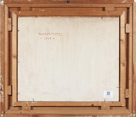 MAZZOLI GINO (1900 - 1974) Natura morta con mele. 1947. Olio su faesite. Cm...