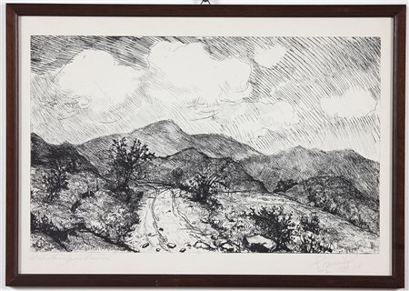 MUSITELLI GIULIO VITO (1901 - 1990) Senza titolo. 1979. Litografia. Cm 46,50...