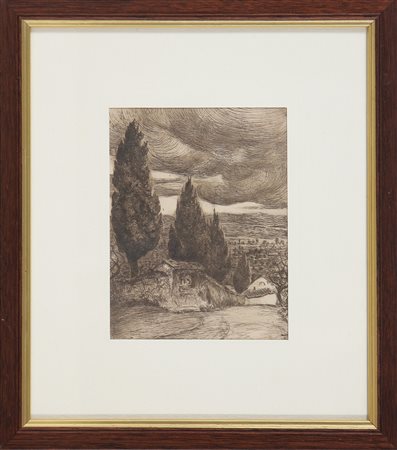 MUSITELLI FERMO (1879 - 1962) Senza titolo. Litografia. Cm 8,50 x 11,50.