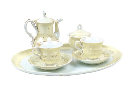 MEISSEN, SERVIZIO CAFFè TETE A TETE IN PORCELLANA Germania, inizio XX Sec....