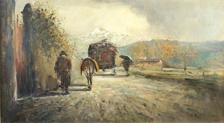 FERRUCCIO RONTINI Firenze 1893 - Livorno 1964 "Senza titolo", olio su tavola,...