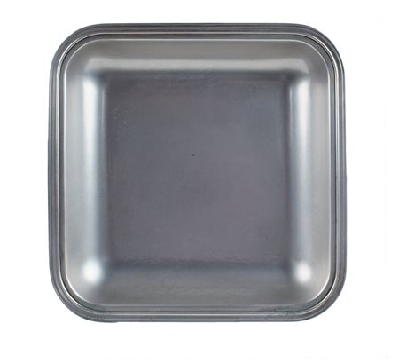 CENTROTAVOLA IN ARGENTO Italia, XX Sec. di forma quadrata a corpo liscio, cm....