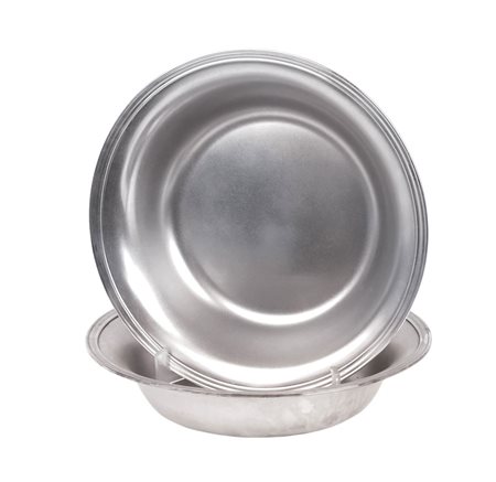 COPPIA DI CENTROTAVOLA IN ARGENTO Italia, XX Sec. di forma circolare a corpo...