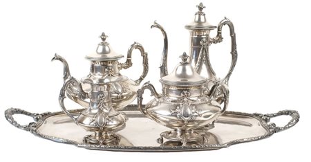 SERVIZIO THE E CAFFE IN ARGENTO Francia, 1850 circa orafo J. F. Veyrat...