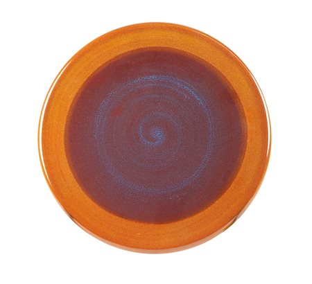 TAGLIERE IN CERAMICA SMALTATA Cerasarda, XX Sec. dipinto in policromia nelle...