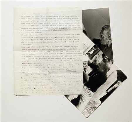 Fellini, Federico Lettere dattiloscritte con parti autografe Due lettere...