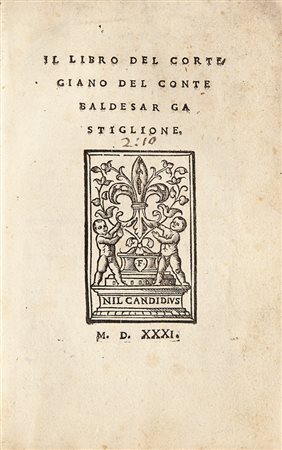 Castiglione, Baldassarre Il libro del cortegiano del conte Baldesar...