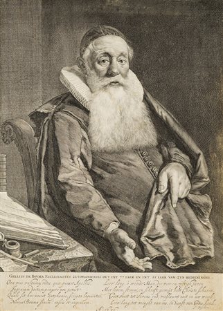 Visscher, Cornelis II Ritratto di Gellius De Bouma Bulino, 1656, III stato di...