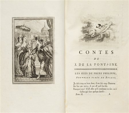 La Fontaine, Jean de Contes et nouvelles en vers s.l., s.e., 1777. In 8°. 2...