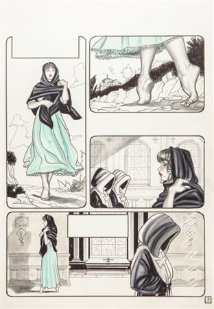 Giovanna Casotto "Senza Titolo" matita, china e acquerello su cartoncino,...