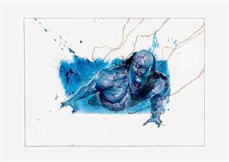 Gabriele Dell'Otto "Mostri - Frankenstein", 2004 acrilici su cartoncino, 49 x...