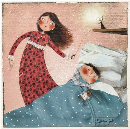 Maddalena Gerli "Mamma ho paura del buio", 2011 acrilici e collage su...