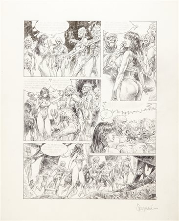 Paolo Serpieri "Druuna - Clone", 2003 matita e china su cartoncino, 29,5 x...