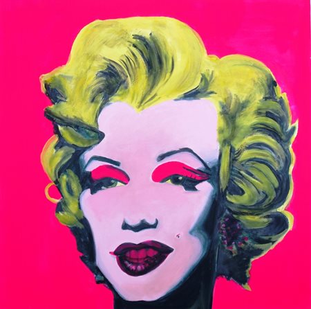 VIOLETTA LISE (Croazia 1962) "Dedica a Andy Warhol" 2015 Olio su tela cm. H:...
