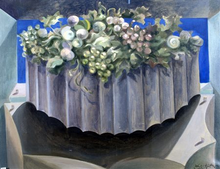 PIGNATELLI ERCOLE (Lecce 1935) "Frutteto" 1981 Olio su tela cm. H: 50.00 L:...