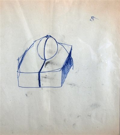 SCANAVINO EMILIO (Genova 1922 - Milano 1986) "Senza titolo" Biro su carta cm....