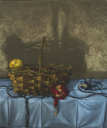 DE MICHELI GIOXE (Milano 1947) "Il cestino" 1987 Olio su tela cm. H: 70.00 L:...