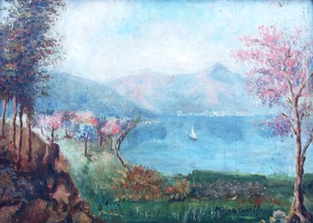 CASCELLA MICHELE (Ortona 1892 - Milano 1989) "Portofino" 1941 Olio su tavola...
