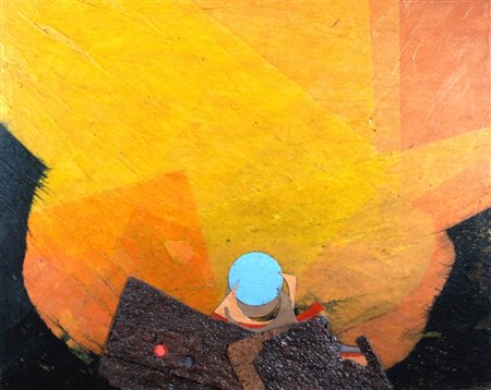 CRIPPA ROBERTO (Monza 1921 - Bresso 1972) "Tramonto" 1971 Collage su tavola...