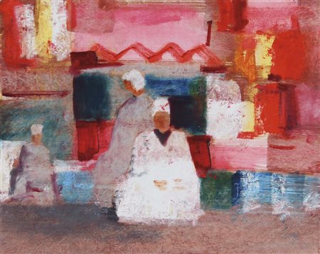 MAGAZZINI SALVATORE Pistoia 1955 Souck olio su tavola 40x50 cm firma in basso...