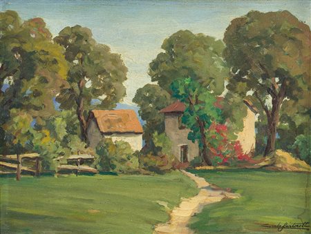 SARTORELLI CARLO Venezia 1896 - Milano 1956Valle d'Intelviolio su cartone cm....