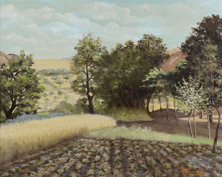 VILLA GOFFREDO NapoliPaesaggioolio su tela cm. 40x50, firma in basso a destra.