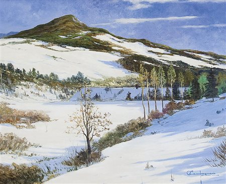 CAMPAGNARI OTTORINO Mestre (Ve) 1910 - Torino 1981Ultime neviolio su tela cm....