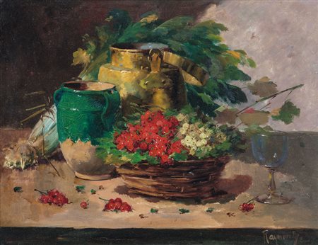 RAYMOND (ARTHUR BRUNEL DE NEUVILLE) 1852 - 1941Natura mortaolio su tela...