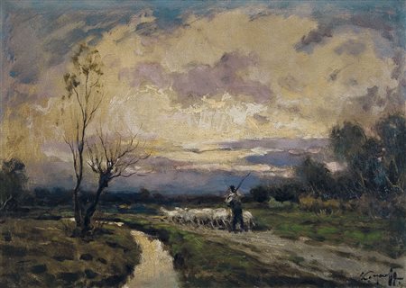 KARPOFF IVAN Novocercosk 28/01/1898 - Milano 07/07/1970Al tramontoolio su...