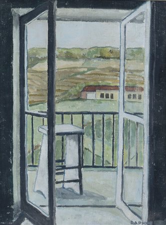 CASORATI MAUGHAM DAPHNE Londra 1897 - Torino 1982Pavarolo dalla finestra...