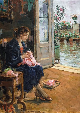 IROLLI VINCENZO Napoli 30/09/1860 - 27/11/1942Lavori a maglia in un...