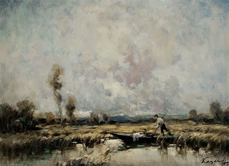 KARPOFF IVAN Novocercosk 28/01/1898 - Milano 07/07/1970Barcaioloolio su tela...